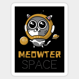Meowter Space Cat - Funny Astronaut Cat In Space Sticker